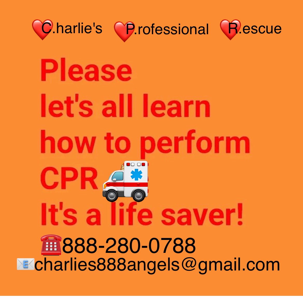 (CPR) C.harlie’s P.rofessional R.escue