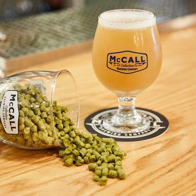 A glass of beer brewed by McCall Collective Brewing Company.