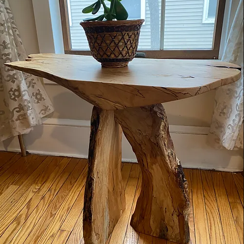 Live edge end table made by Meadow and the moon LLC