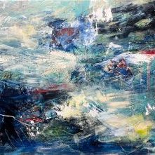 Wild Breath of Storms, an Abstract Painting by Easton Fine Artist Kat Collins.